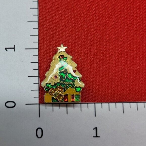 Vintage Christmas Pins Brooches Set of 5 Santa Candle Tree Stocking Snowman - Picture 10 of 10